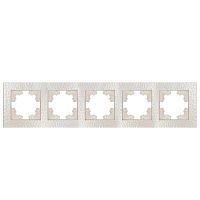 A11042-OBr Рамка 5-м Афина фактурная универс. жемчуж. Universal A11042-Obr