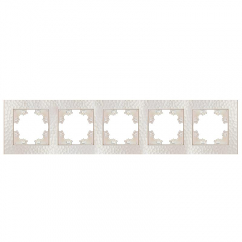 A11042-OBr Рамка 5-м Афина фактурная универс. жемчуж. Universal A11042-Obr