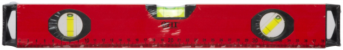 Уровень "Бизон", 3 глазка, красный корпус, магнитная полоса, ручки, шкала 400 мм в г. Санкт-Петербург  фото 3