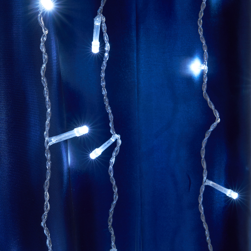 Светодиодная гирлянда Feron CL21 занавес, статичная, 3*2м  + 3м 230V 5000К c питанием от сети, прозрачный шнур 32339 в г. Санкт-Петербург  фото 2