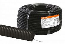 SQ0413-0002 Труба гофрированная ПНД d 20 с зондом (100 м) легкая черная TDM