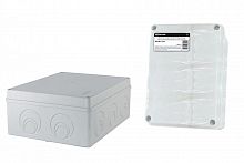 SQ1401-1342 Распаячная коробка ОП 240х195х90мм, крышка, IP55, мон. плата, каб. ввод. d28-3 шт., d37-2 шт., TDM