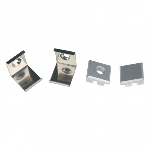 UL-00000625 Набор аксессуаров UFE-N05 SILVER A POLYBAG для алюм. профиля крепеж. скобы 4шт сталь заглушки 4шт пластик серебр. Uniel 
