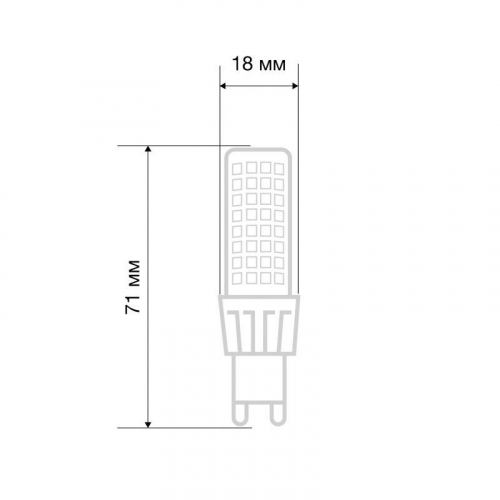 Лампа светодиодная JD-CORN 7Вт капсула 2700К тепл. бел. G9 230В (поликарбонат) Rexant 604-5018 в г. Санкт-Петербург  фото 2