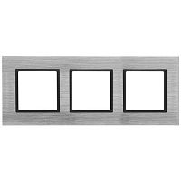 Б0034557 Рамка 3-м 14-5203-41 металл Elegance сталь+антрацит ЭРА 