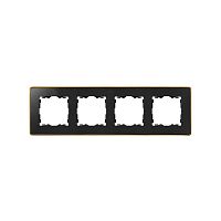 8201640-242 Рамка 4-м Simon82 Detail графит; основание золото Simon 
