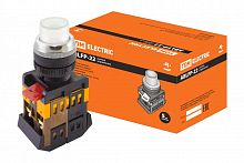 SQ0704-0030 Кнопка ABLFP-22 белый d22мм неон/230В 1з+1р TDM