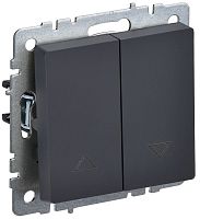 BR-V15-0-10-K53 Выключатель жалюзи СП BRITE ВС10-1-5-БрГ 10А механизм графит IEK 