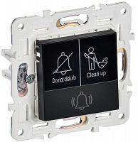 SK-V14-2-10-K02 Кнопка звонка SKANDY 10А SK-V17Bl для отелей с индикацией черн. IEK 