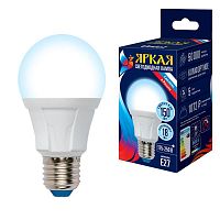 UL-00005038 Лампа светодиодная LED-A60 18W/6500K/E27/FR PLP01WH Яркая 18Вт матовая 6500К холод. бел. E27 (упак. картон) Uniel 