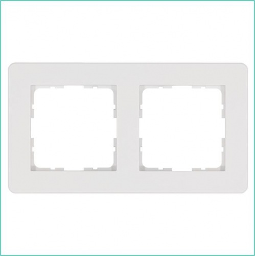 G1102W Рамка 2-м G-Flex бел. глянцевый Jasmart 