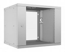 10175c Шкаф телекоммуникационный настенный разборный LIGHT WSC-05D-9U55/45 19дюйм 9U дверь стекло сер. Cabeus 