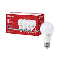 4690612066899 Лампа светодиодная LED-A65-VC 4PACK 30Вт 6500К E27 2850лм 230В (уп.4шт) IN HOME 