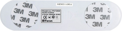 Светильник ночник Feron FN1202 0,24W, белый 23293 в г. Санкт-Петербург  фото 2