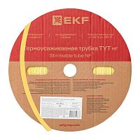 Трубка термоусаживаемая ТУТ нг 30/15 желтая рулон PROxima EKF tut-30-y
