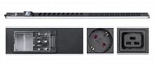 9549c Блок розеток для 19дюйм шкафов PDU-16-10S-10C19-B-T вертик. 10 розеток Schuko 10 розеток IEC 320 C19 16А автомат защиты алюм. корпус клем. колодка Cabeus 