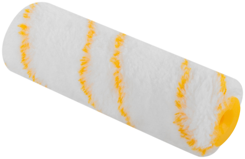 Ролик сменный полиакриловый белый с желтой полосой "миди", диам. 30/54 мм; ворс 12 мм, 150 мм в г. Санкт-Петербург  фото 2