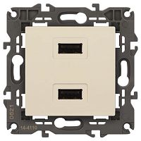 Б0034359 Устройство зарядное USB 14-4110-02 5В-2100мА Elegance сл. кость ЭРА 