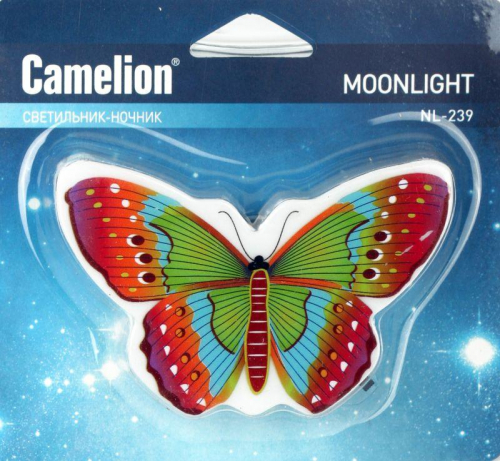 Светильник светодиодный NL-239 "Бабочка" ночник с выкл. 220В Camelion 13814 в г. Санкт-Петербург  фото 2