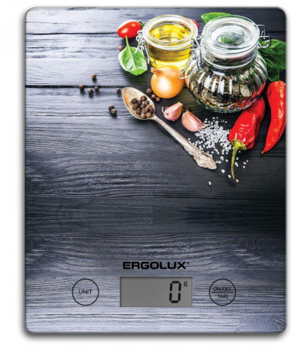 Весы кухонные ELX-SK02-С02 до 5кг 195х142мм черн. специи Ergolux 13601 в г. Санкт-Петербург 