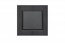 86050001 Выключатель 1-клав. Karea LINE STAR дым. металлик Makel 