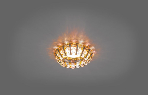 Светильник встраиваемый Feron CD2120 потолочный JCD9 G9 прозрачно-сиреневый, золотистый 18354 в г. Санкт-Петербург  фото 2