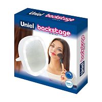UL-00007511 Зеркало ULK-F71 WHITE карманное с подсветкой на батарейках 3AAA (не в/к) бел. Uniel 