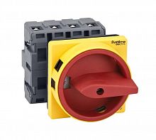 MSD63410R Выключатель-разъединитель 4п 63А IP20 с красн. рукоят. на дверцу 4 винтами с замком SE 