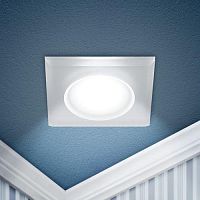 Б0058391 Светильник декоративный DK104 WH MR16 GU5.3 встраив. бел. ЭРА 