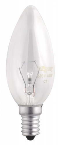 3320539 Лампа накаливания B35 240V 40W E14 clear JazzWay 