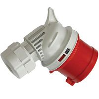 DISA040164 Вилка кабельная угловая 16А 3P+E 400В IP44 DKC 