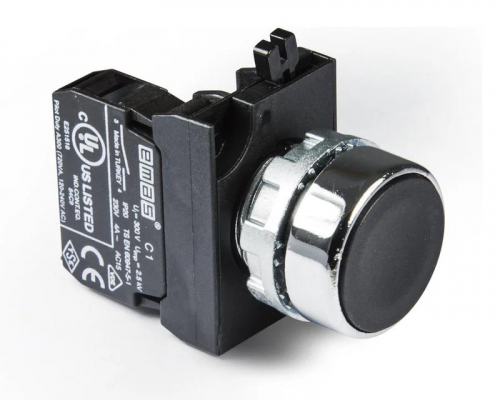 CM102DH Кнопка нажимная круглая CM102DН (1НО+1НЗ) черн. EMAS 