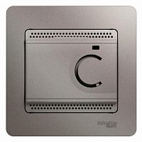 GSL001238 Термостат Glossa электронный для теплого пола с датчиком +5град.C +50град.C 10А в сборе платина SE 