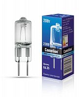 6720 Лампа галогенная JD 20Вт капсула G6.35 3000К 240В Camelion 