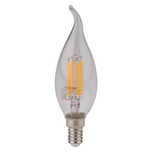 Лампа светодиодная филаментная LED STAR CLASSIC BA 40 4W/827 230V FIL FS1 E14 OSRAM 4058075055452 в г. Санкт-Петербург  фото 2