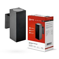 4690612045153 Светильник НБУ CUBE-2хA60-BL E27 IP65 уличный настен. двусторон. под лампу 2хA60 алюм. черн. IN HOME 
