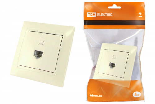 SQ1815-0116 Розетка компьютерная RJ45  сл. кость "Лама" TDM