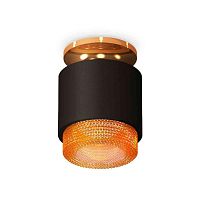 Комплект накладного светильника Ambrella light Techno Spot XS7511122 SBK/PYG/CF черный песок/золото желтое полированное/кофе (N7929, C7511, N7195) в г. Санкт-Петербург 