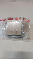 609-012500-203 Выключатель 2-кл. СП Zena 10А IP20 с LED-подсветкой механизм жемчуж. ABB 