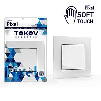TKE-PX-V1F-C34 Выключатель 1-кл. СП Pixel 10А IP20 в сборе айс TOKOV ELECTRIC 