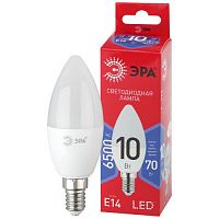 Б0045337 Лампа светодиодная RED LINE LED B35-10W-865-E14 R 10Вт B35 свеча 6500К холод. бел. E14 Эра 