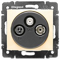 695639 Розетка телевизионная TV/FM/SAT СП Valena механизм сл. кость. (блист.) IEK 