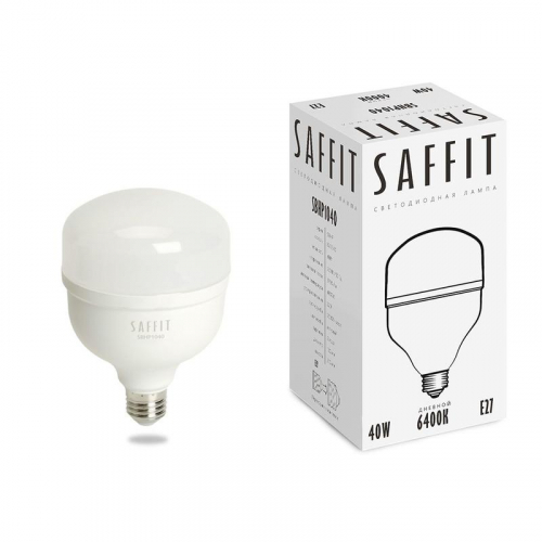 55093 Лампа светодиодная SBHP1040 40Вт T100 6400К E27 230В SAFFIT 