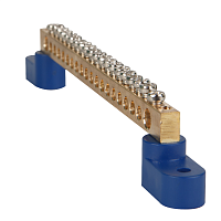 277891 Шина нулевая с двумя изоляторами OptiKit BB-T-PE-S-20-6х9 желт. КЭАЗ 
