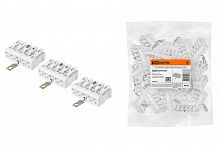 SQ0510-0118 Клемма пружинная соединительная КСПнз5-3L+N+PE, 16 A, с монтажной ножкой и заземлением под винт TDM