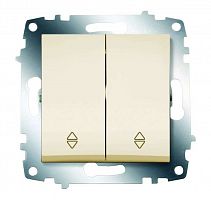 619-010300-211 Переключатель 2-кл. 1мод. СП Cosmo 10А IP20 (сх. 6) механизм крем. ABB 
