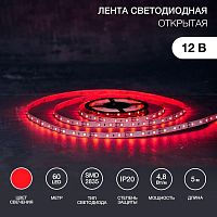 141-331 Лента светодиодная SMD3528 4.8Вт/м 60LED/м 12В IP20 красн. (уп.5м) Lamper 