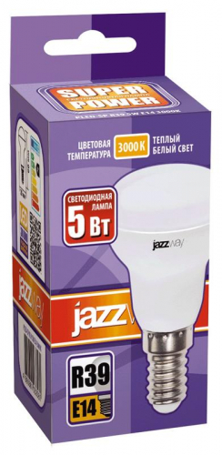 Лампа светодиодная PLED-SP 5Вт R39 3000К тепл. бел. E14 400лм 230В JazzWay 1033581 в г. Санкт-Петербург  фото 2