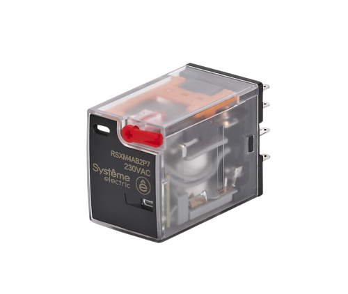 RSXM4AB2P7 Реле 6А 4перекл. 230В AC тест кнопка LED SE 