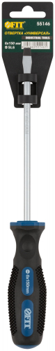 Отвертка "Универсал", CrV сталь, прорезиненная ручка, Профи  6х150 мм SL в г. Санкт-Петербург  фото 3